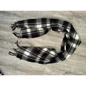 Soft‎ Winter Black and White Checkered Scarf
